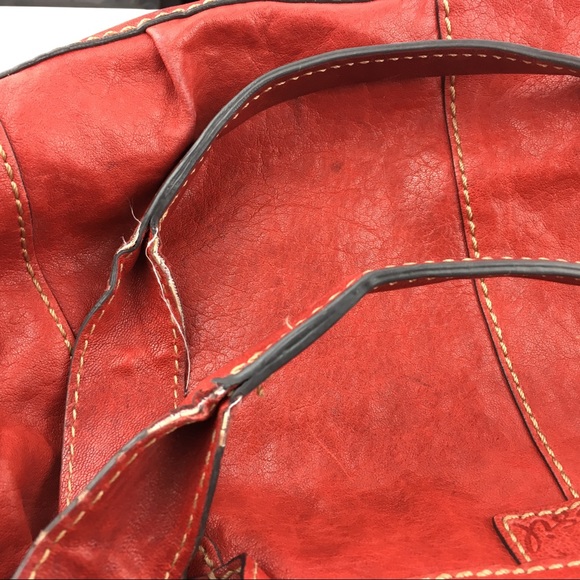 Fossil Handbag Red Leather Purse - Picture 7 of 8